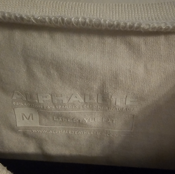 Alphalete Off White Long Sleeve Crop Top Sz M - Picture 5 of 6